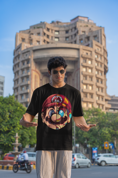 Double Face Mario – Glitched Reality T-Shirt